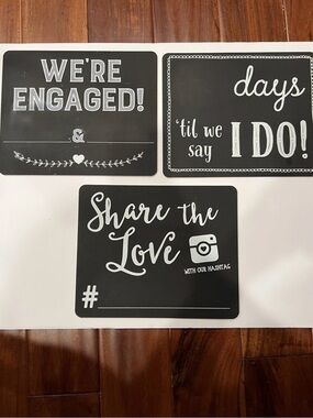 Engagement Chalkboard Set of 3, by Pearhead , Wedding Chalkboard Set